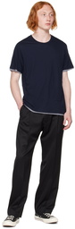 Vince Navy Double Layer T-Shirt