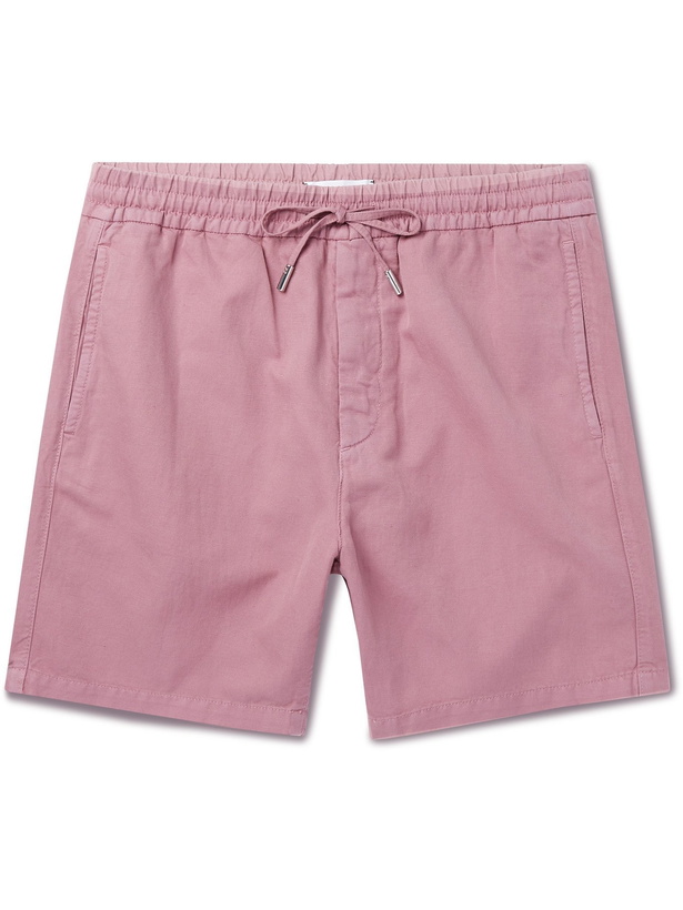 Photo: MR P. - Slub Linen and Cotton-Blend Drawstring Shorts - Pink - UK/US 28