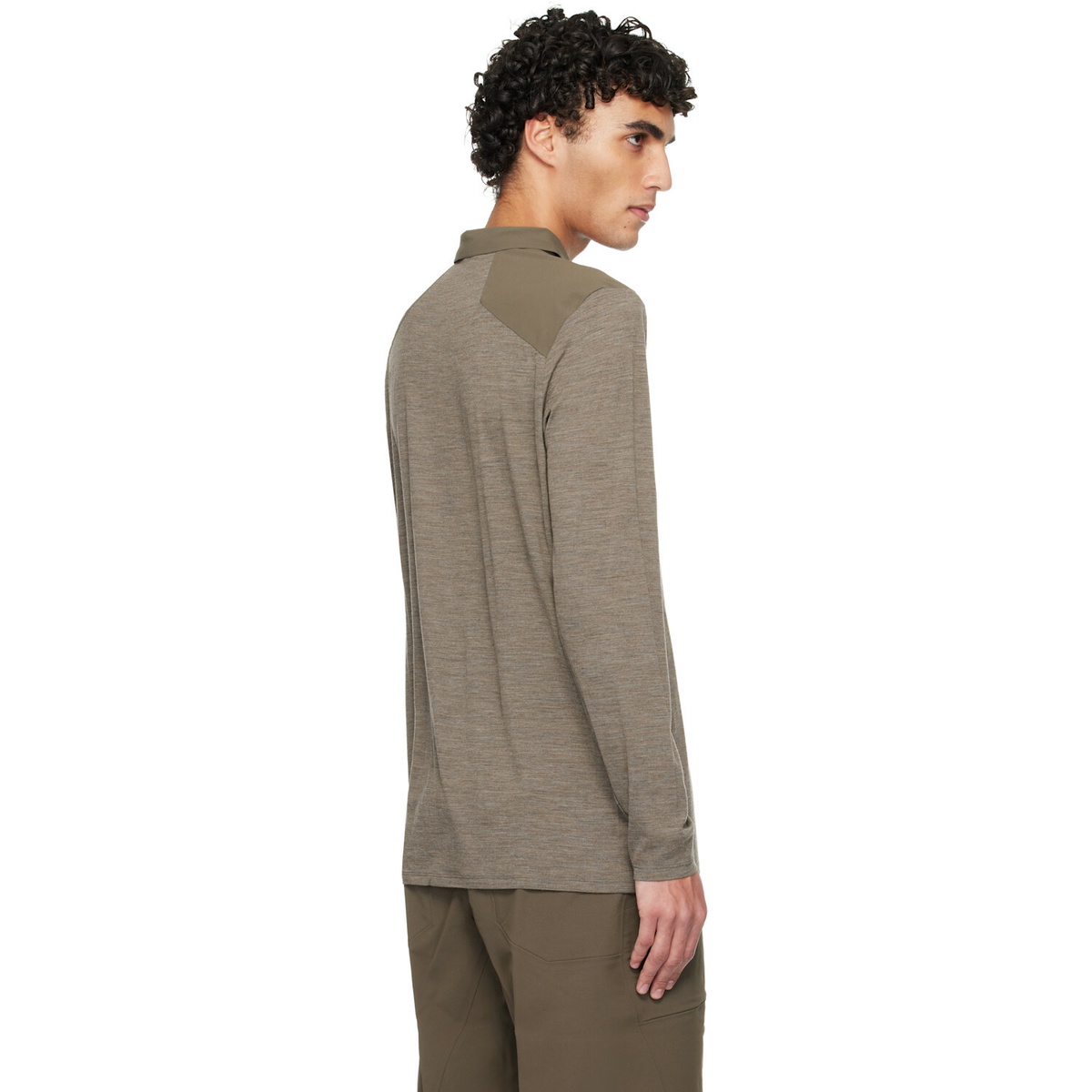 Veilance Taupe Frame LS Polo