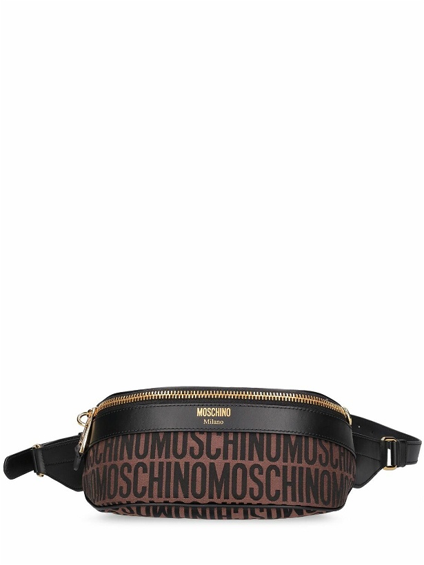 Photo: MOSCHINO - Moschino Logo Nylon Jacquard Belt Bag
