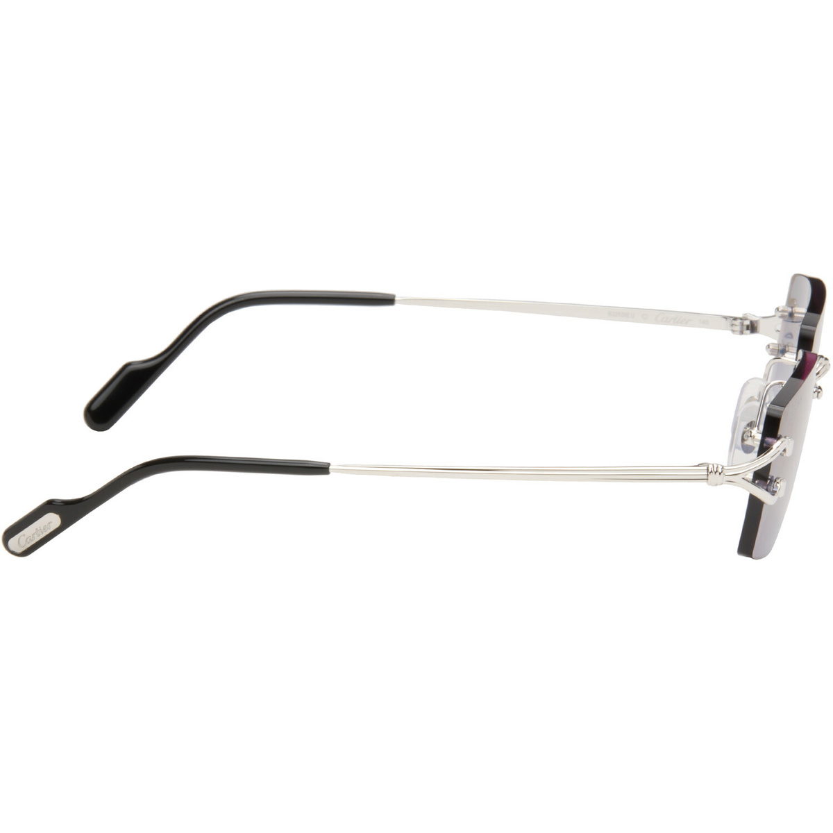 Cartier Silver 'Classic C de Cartier' Sunglasses