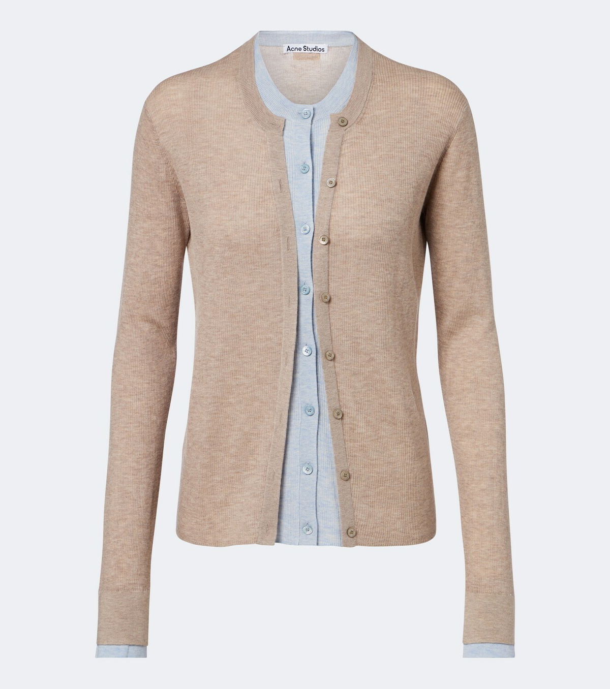 Acne Studios Layered silk and wool cardigan