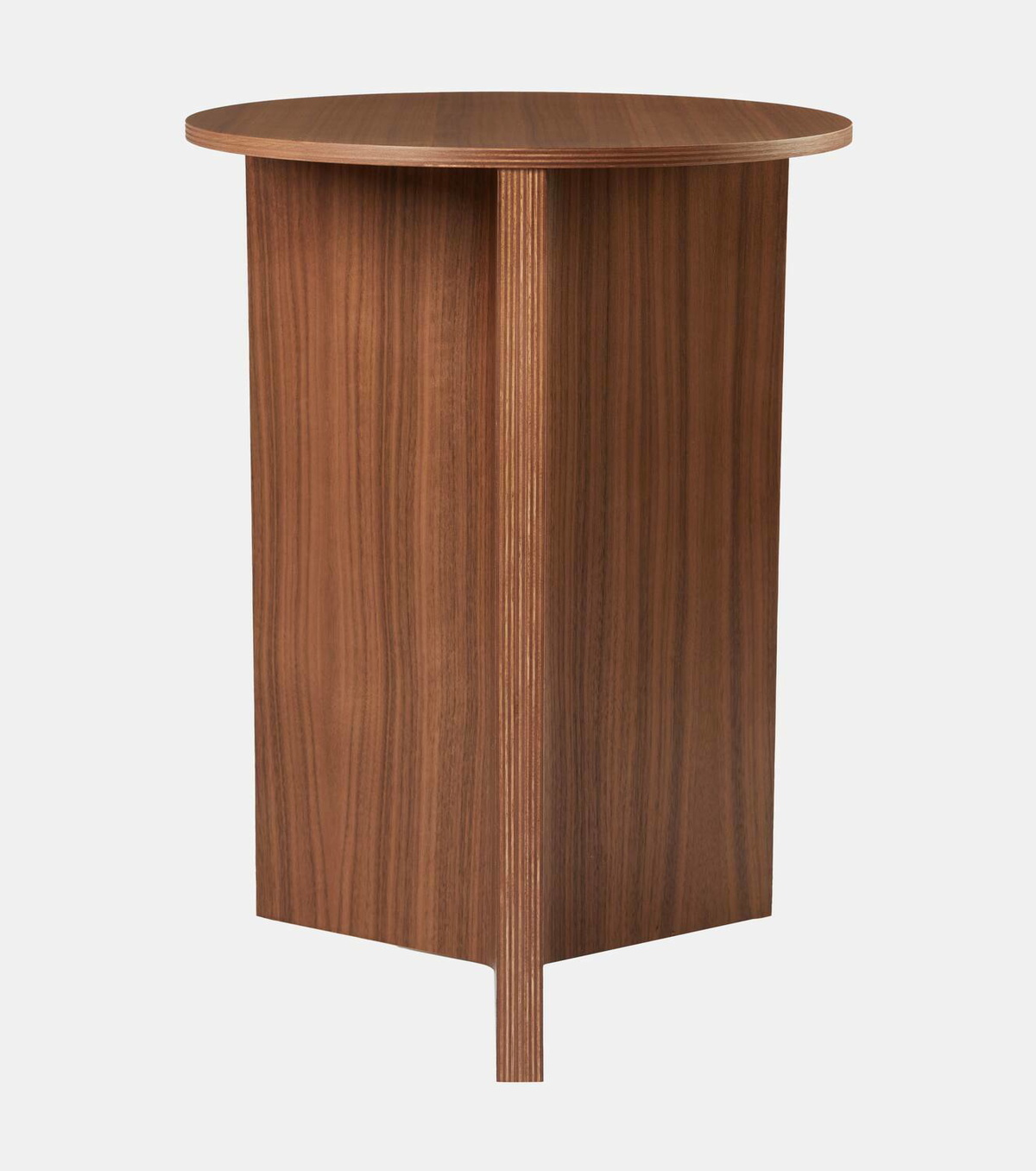 Hay Slit High walnut side table