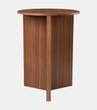 Hay Slit High walnut side table