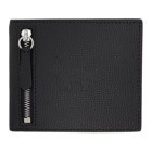 Maison Kitsune Black Leather Folded Wallet