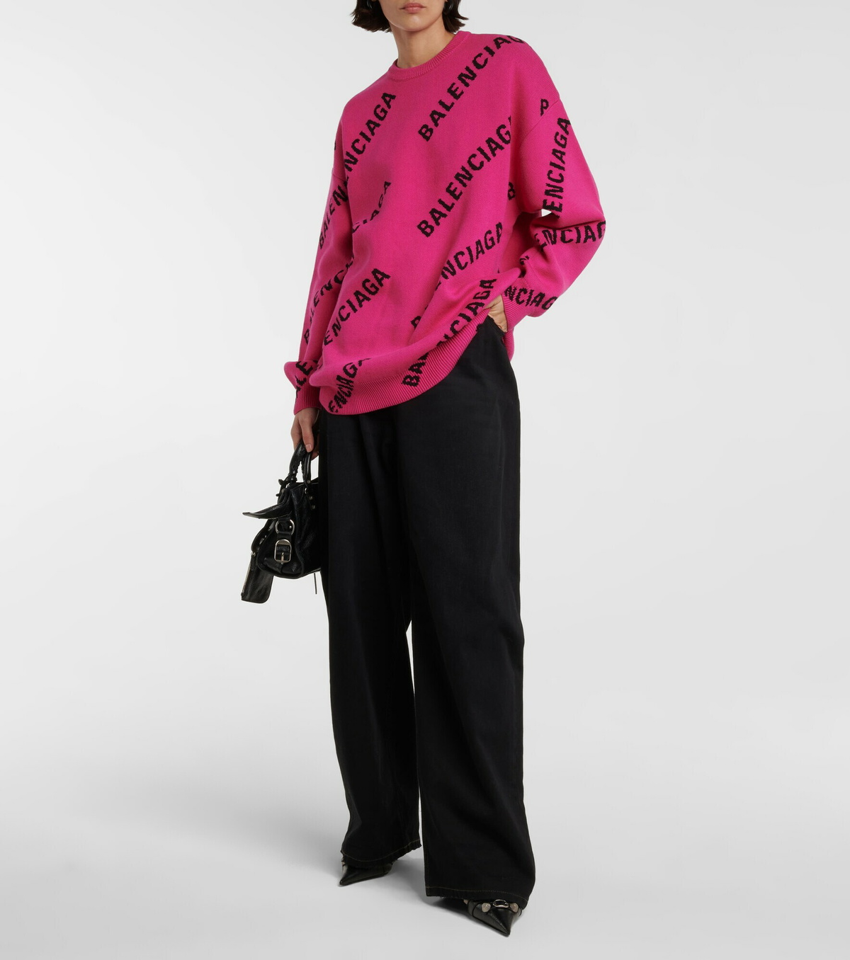 Balenciaga - Logo wool-blend sweater Balenciaga Balenciaga - Logo wool-blend sweater Balenciaga