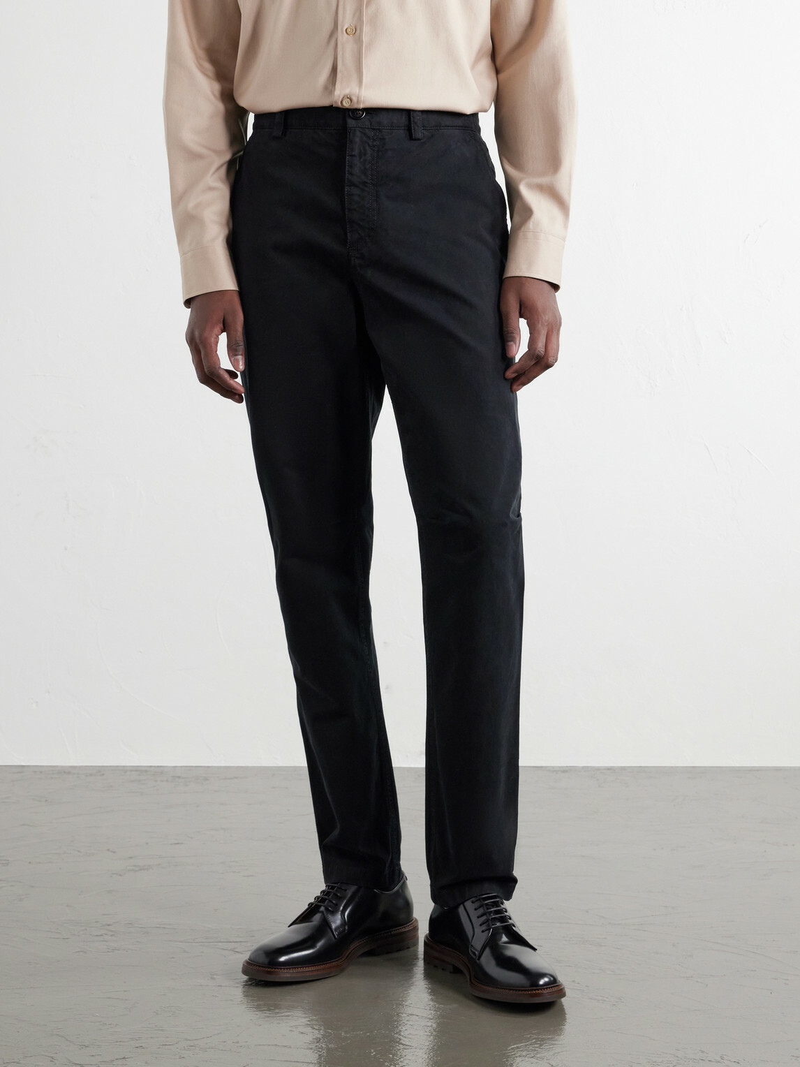 Brunello Cucinelli - Straight-Leg Cotton-Twill Trousers - Black