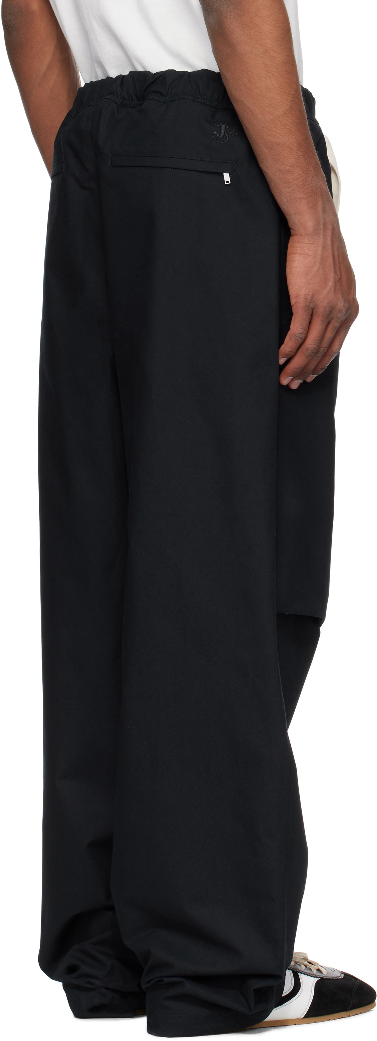 Jil Sander Navy Belted Trousers