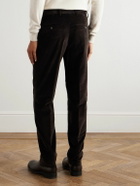 Loro Piana - Jarno Hamptons Straight-Leg Cotton-Corduroy Trousers - Brown