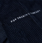 Pop Trading Company - Printed Cotton-Corduroy Half-Zip Jacket - Men - Navy