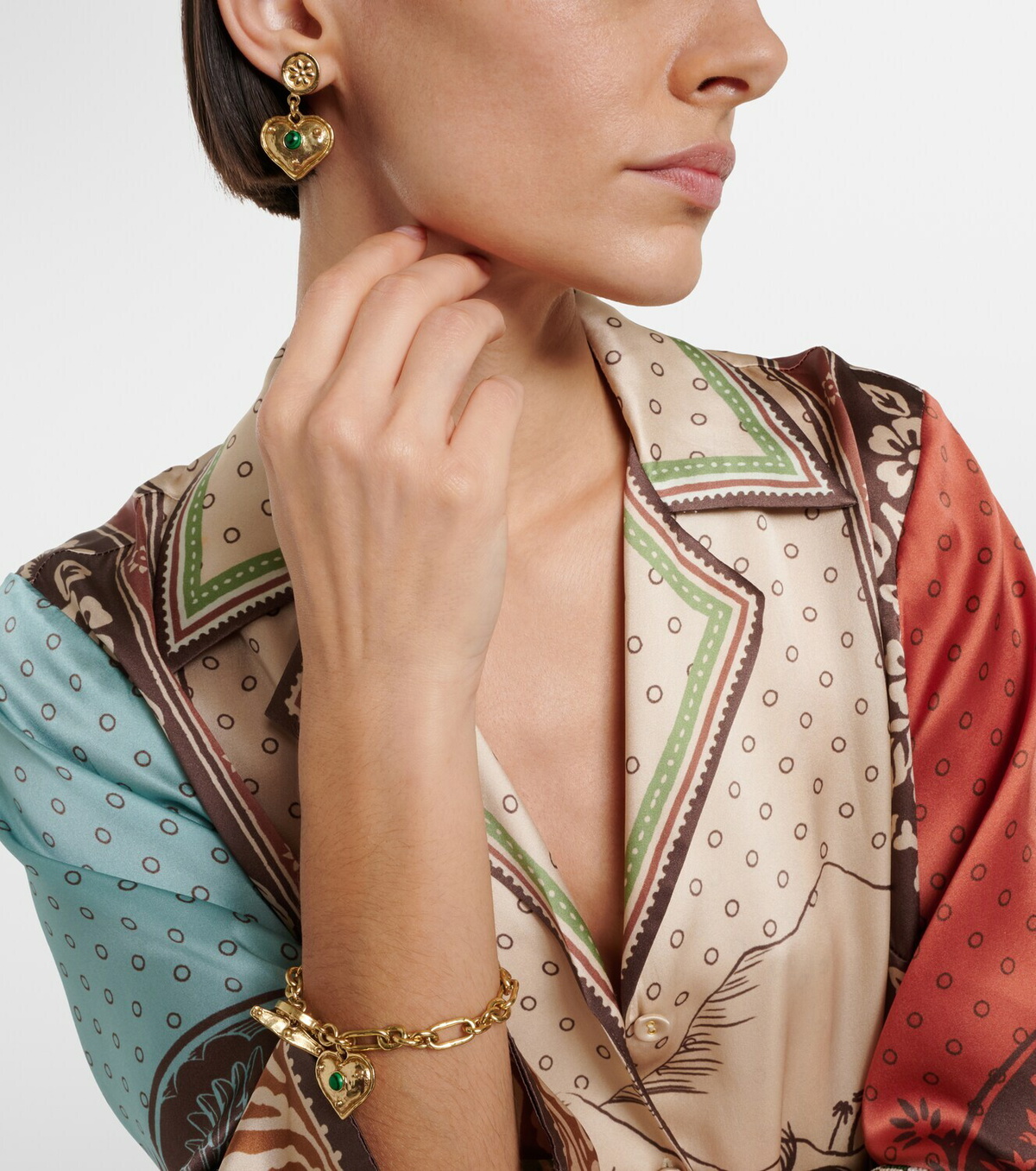 Alémais Jem Heart drop earrings