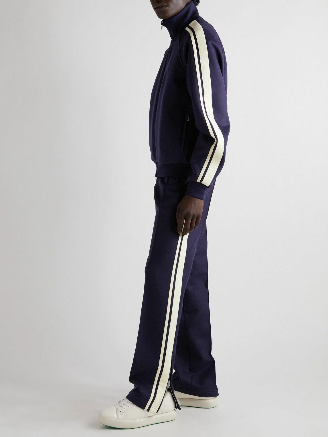 【関税&送料込】Bottega Veneta Striped Wool Trousers Bottega Veneta Subtle Striped Straight-Leg Wool Trousers