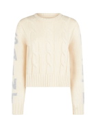 MC2 Saint Barth Woman Crewneck Braided Sweater With Saint Barth Lurex Print