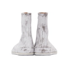 Maison Margiela White Painted Flat Tabi Boots