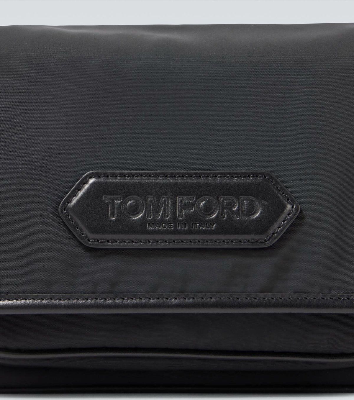 Tom Ford Leather-trimmed messenger bag