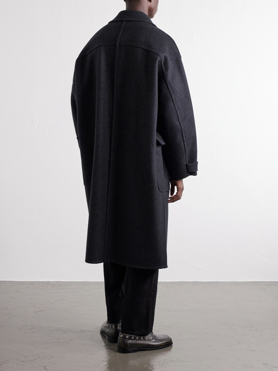 YOKE - Double-Breasted Wool and Cashmere-Blend Felt Coat - Gray