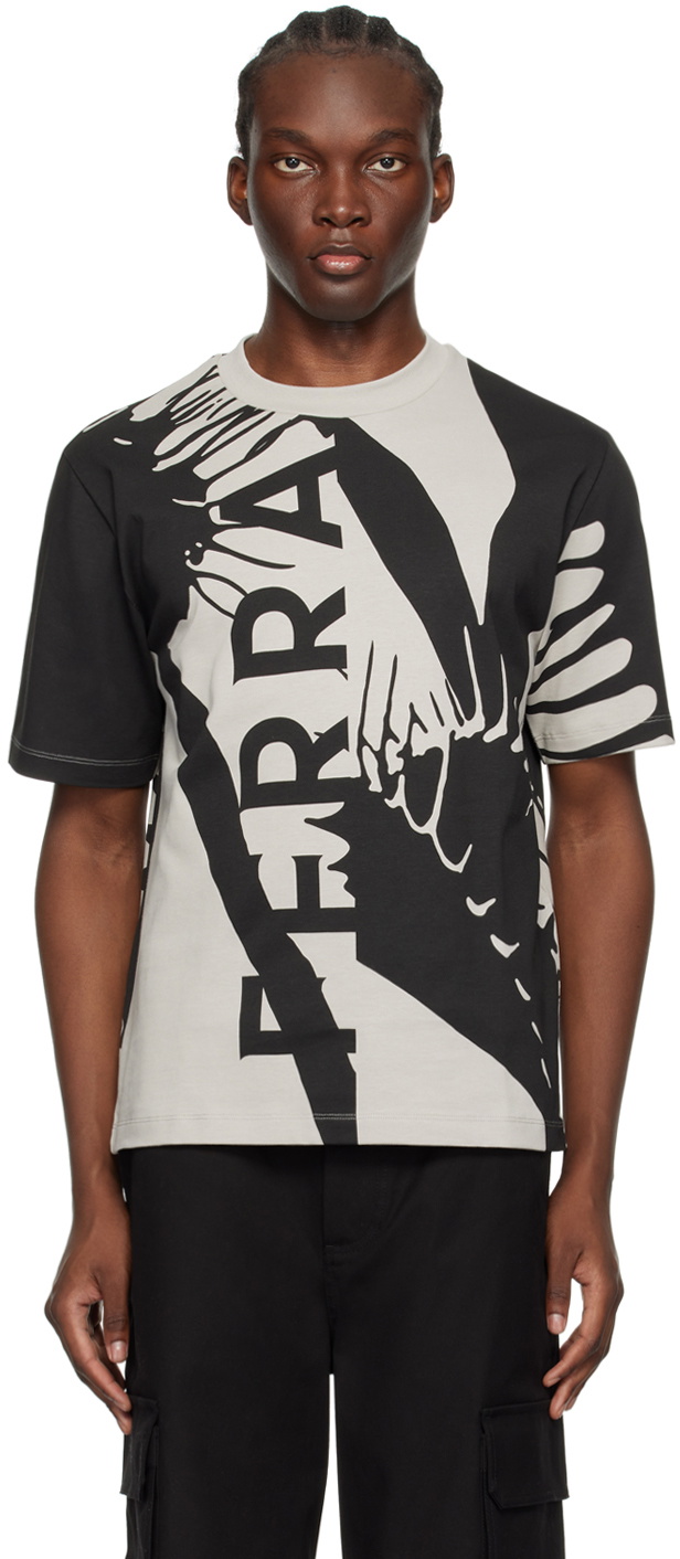 Ferragamo Men Short sleeved t-shirt with graphic logo White