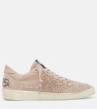 Golden Goose Ball Star embellished suede sneakers