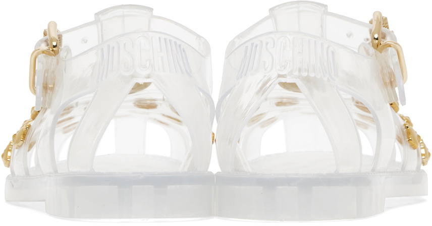 【関税込み】Moschino ホワイト Teddy Stud ジェリーサンダル Moschino Women's Teddy Bear Jelly Sandals | Bloomingdale's