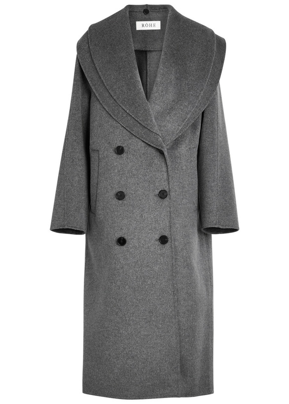 Photo: Rohe Scarf-effect Wool and Cashmere-blend Coat Grey