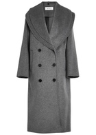 Rohe Scarf-effect Wool and Cashmere-blend Coat Grey
