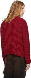 Eckhaus Latta Red Keyboard Sweater