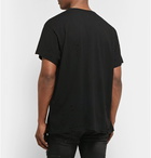 AMIRI - Distressed Printed Cotton-Jersey T-Shirt - Black