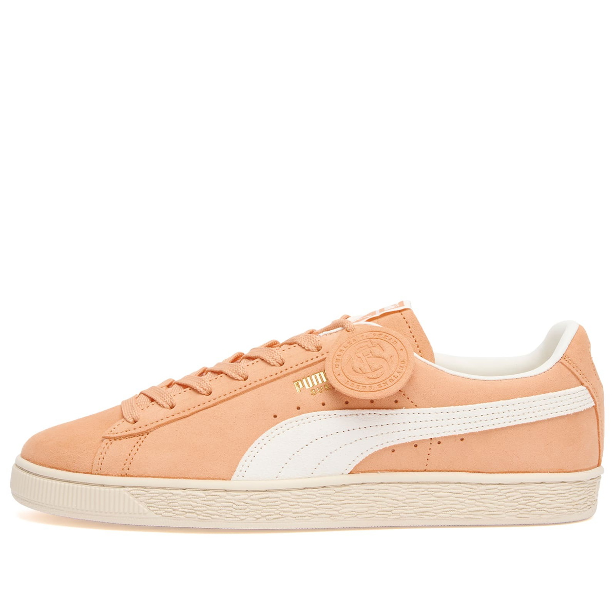 Puma Men's Suede Charles F. Stead Sneaker in Cashew/Frosted Ivory
