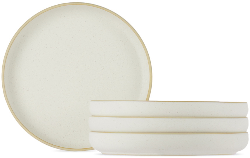 Lineage Ceramics White Deep Dinner Plate, 4 pcs