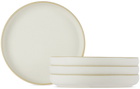 Lineage Ceramics White Deep Dinner Plate, 4 pcs
