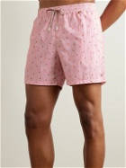 Loro Piana - Bay Straight-Leg Mid-Length Printed Swim Shorts - Pink