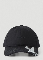 Eagle Print Baseball Cap in Black