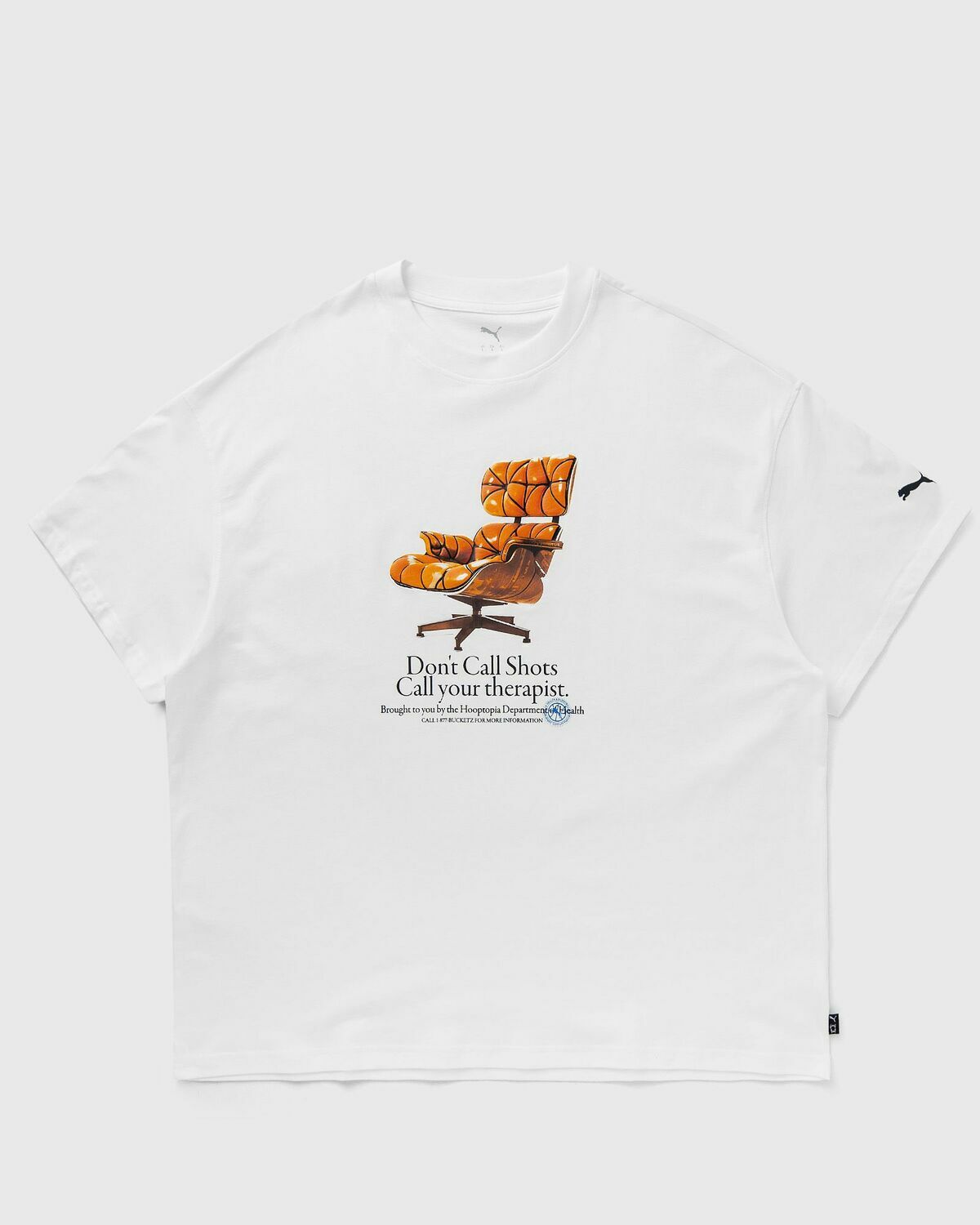 Puma Hooptopia Hooptopian Health Tee White Mens Shortsleefe