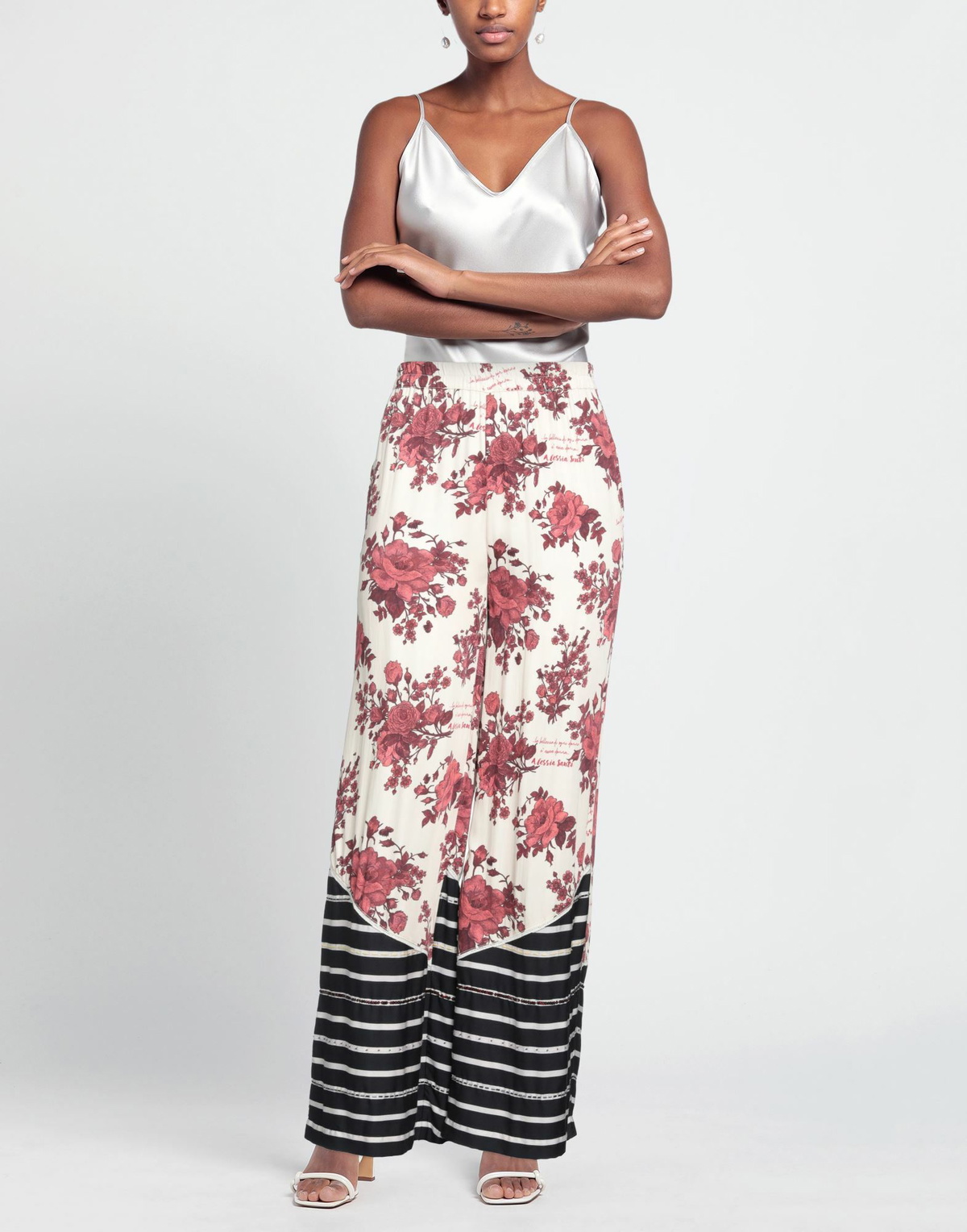 Alessia Santi Womens Pants Ivory