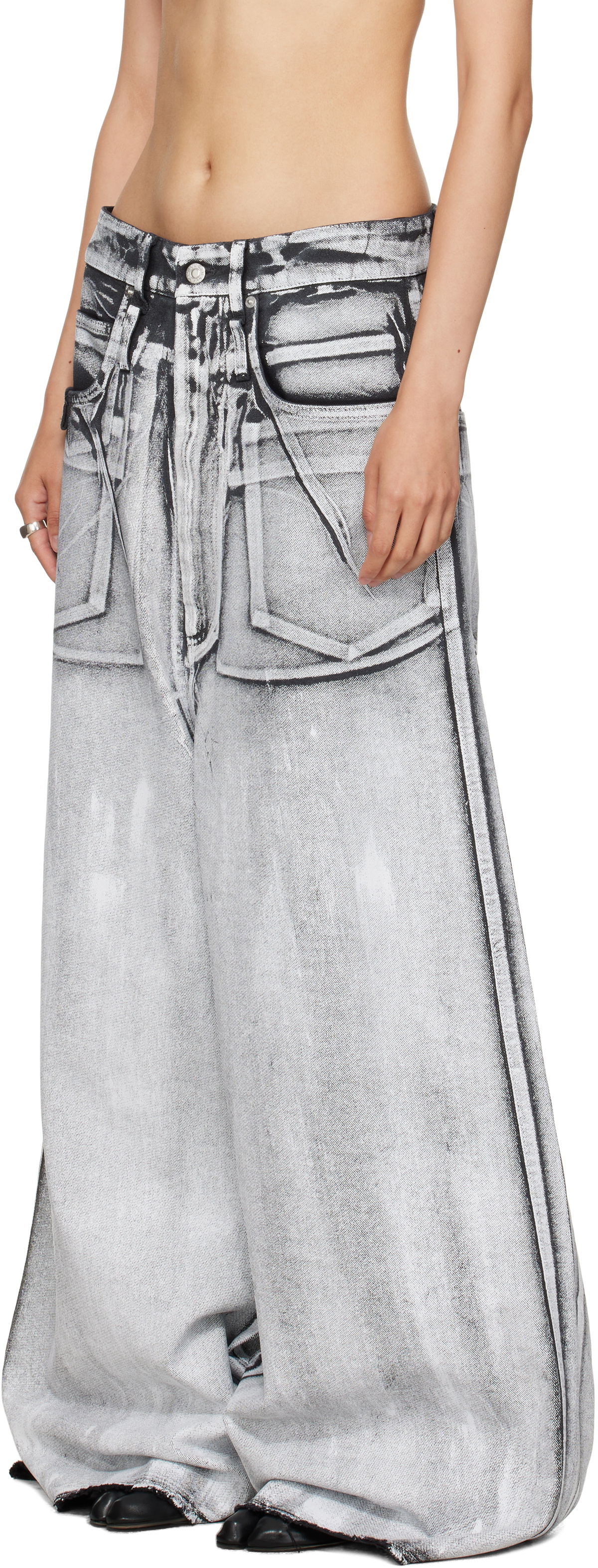 LU'U DAN Gray Radiation Dumpster Jeans