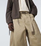 Sacai Cotton chino barrel-leg pants