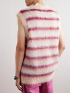 Marni - Brushed Striped Mohair-Blend Sweater Vest - Neutrals