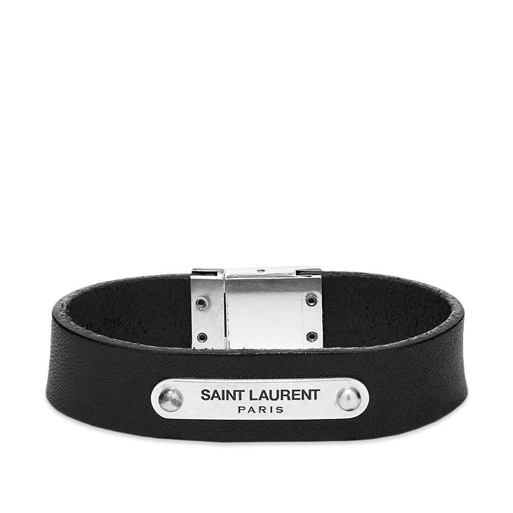 Photo: Saint Laurent Leather ID Tag Bracelet