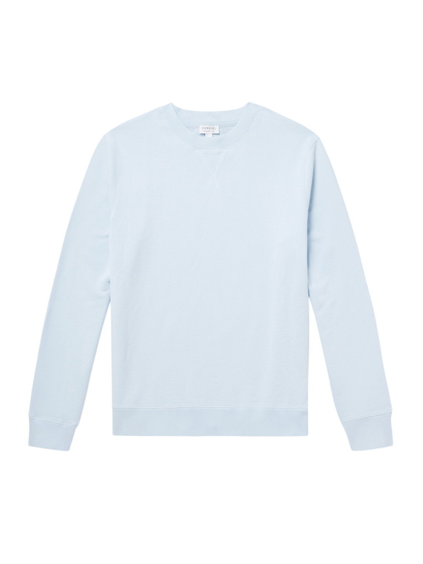 Photo: Sunspel - Cotton-Jersey Sweatshirt - Blue