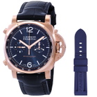 Panerai Luminor Chrono Goldtech Blu Notte Hand Wind Blue Dial Mens Watch PAM01111