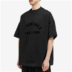 Fear of God ESSENTIALS Men's Spring Printed Logo T-Shirt in Jet Black