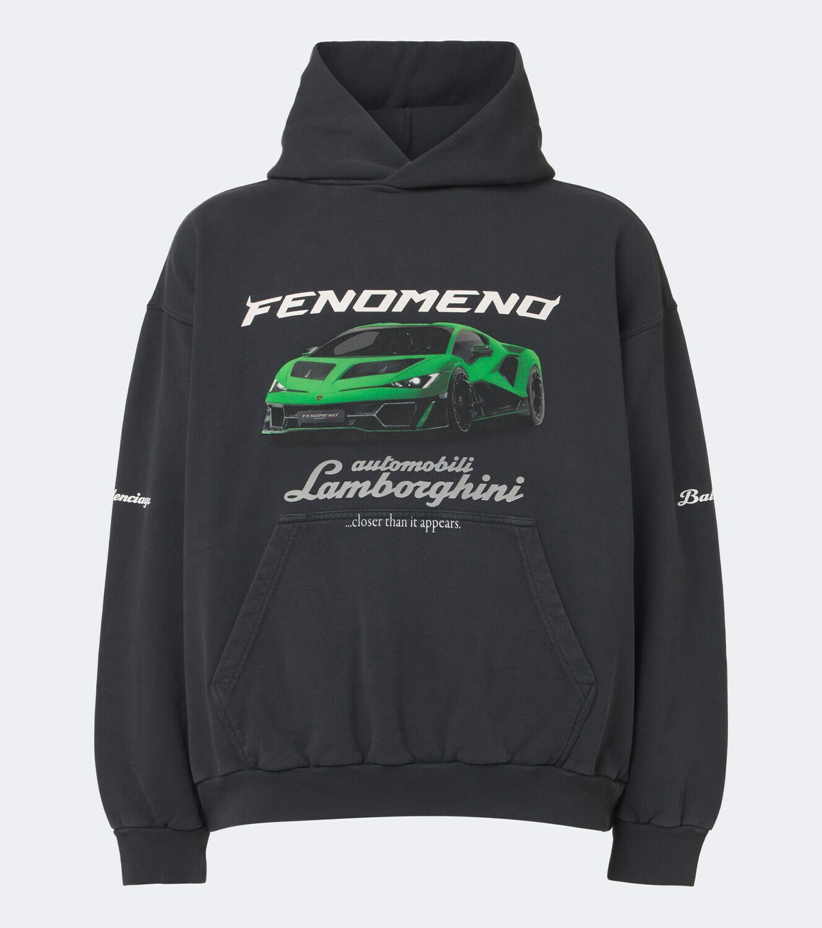 Balenciaga x Lamborghini printed cotton jersey hoodie