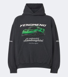 Balenciaga x Lamborghini printed cotton jersey hoodie