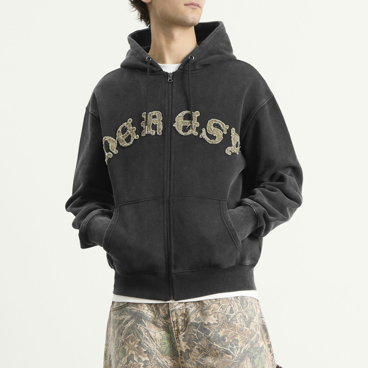Heresy Men's Celtic Zip Hoodie in Ash
