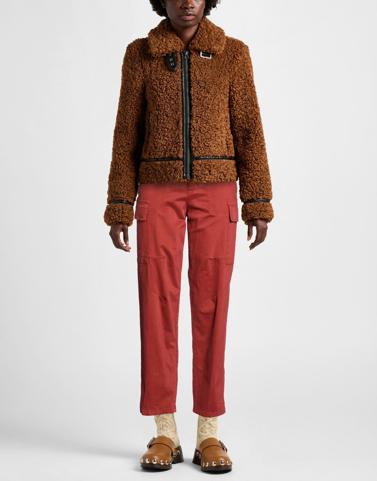 Manila Grace Womens Pants Rust