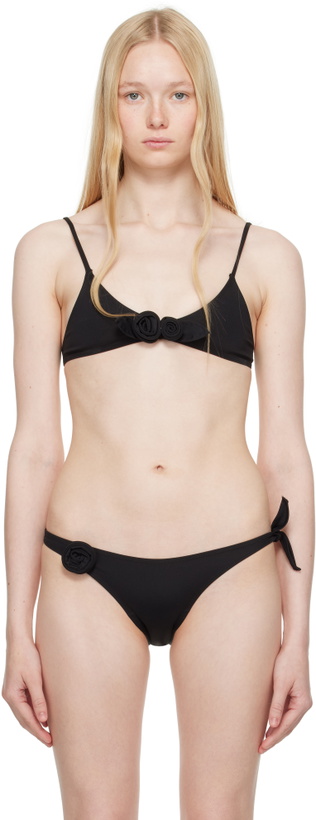 Photo: Coperni Black Flower Bikini Top