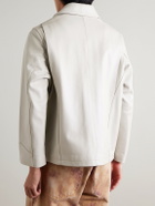 AGOLDE - Chadwick Full-Grain Leather Jacket - Neutrals