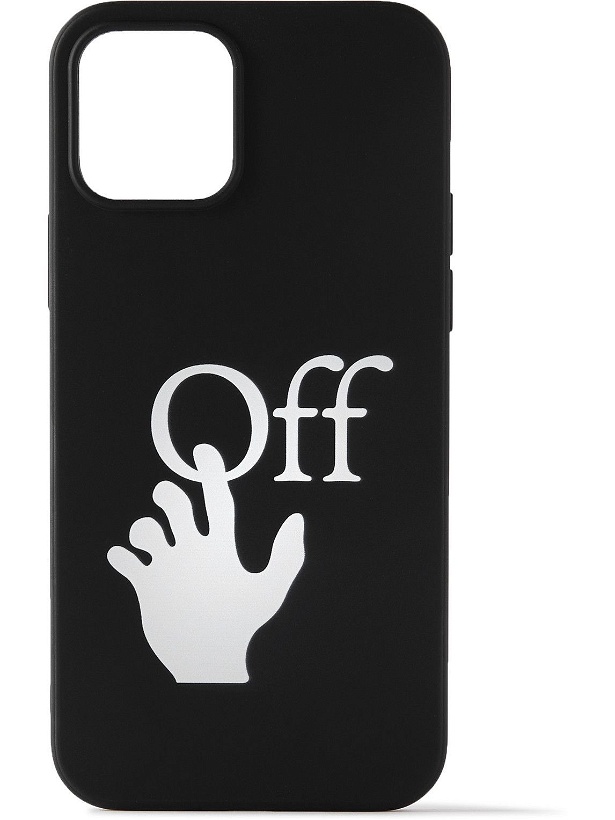 Photo: Off-White - Hand Off Logo-Print Rubber iPhone 12 Pro Case