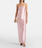 Solace London Ingrid draped satin gown