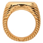 Emanuele Bicocchi Gold Flattened Ring